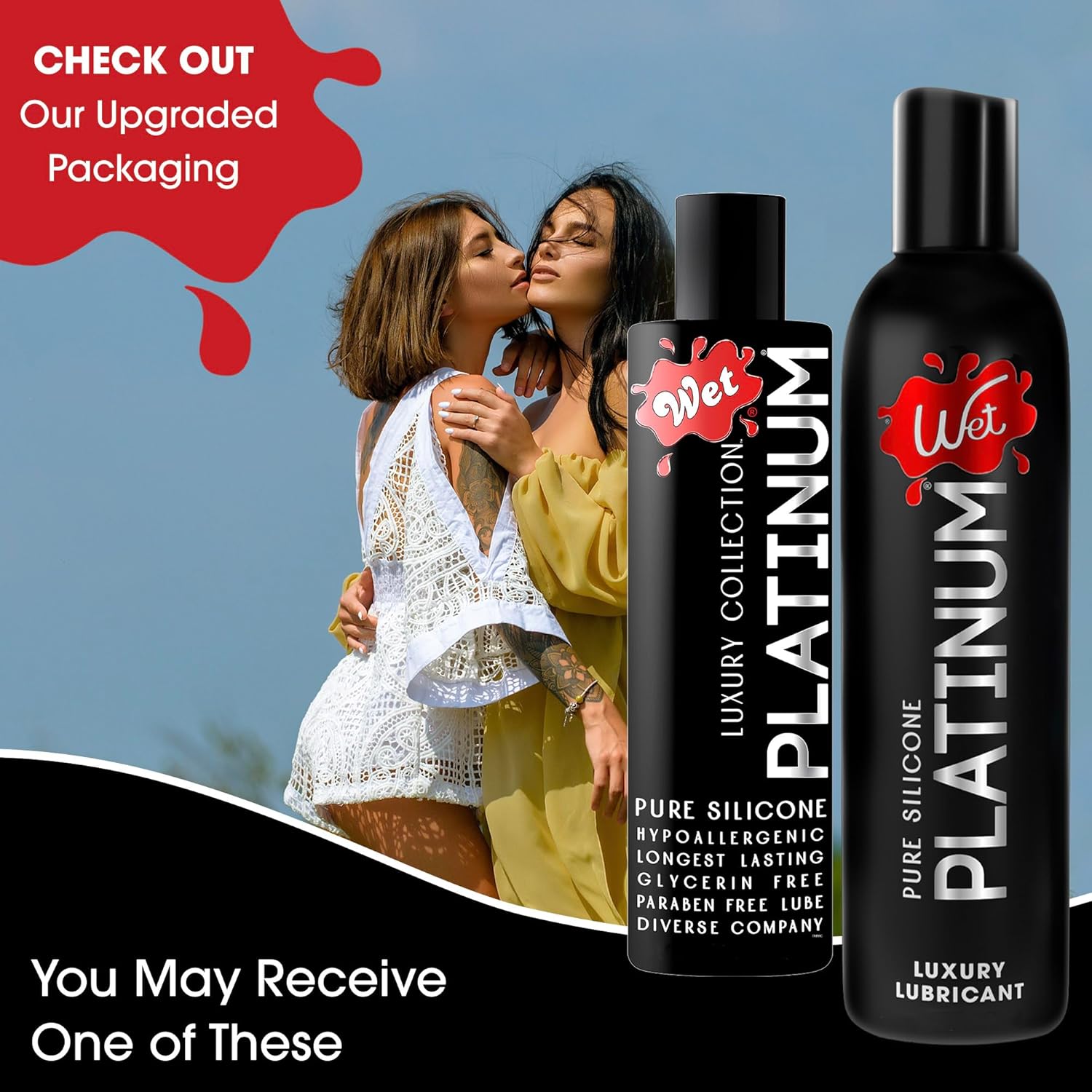 Wet Platinum Silicone-Based Personal Lubricant | Ultra Smooth, Super Slick, Hypoallergenic, Long-Lasting Performance, Waterproof Formula| Lube for Men, Women & Couples, 4.2 fl oz - DragonVitality