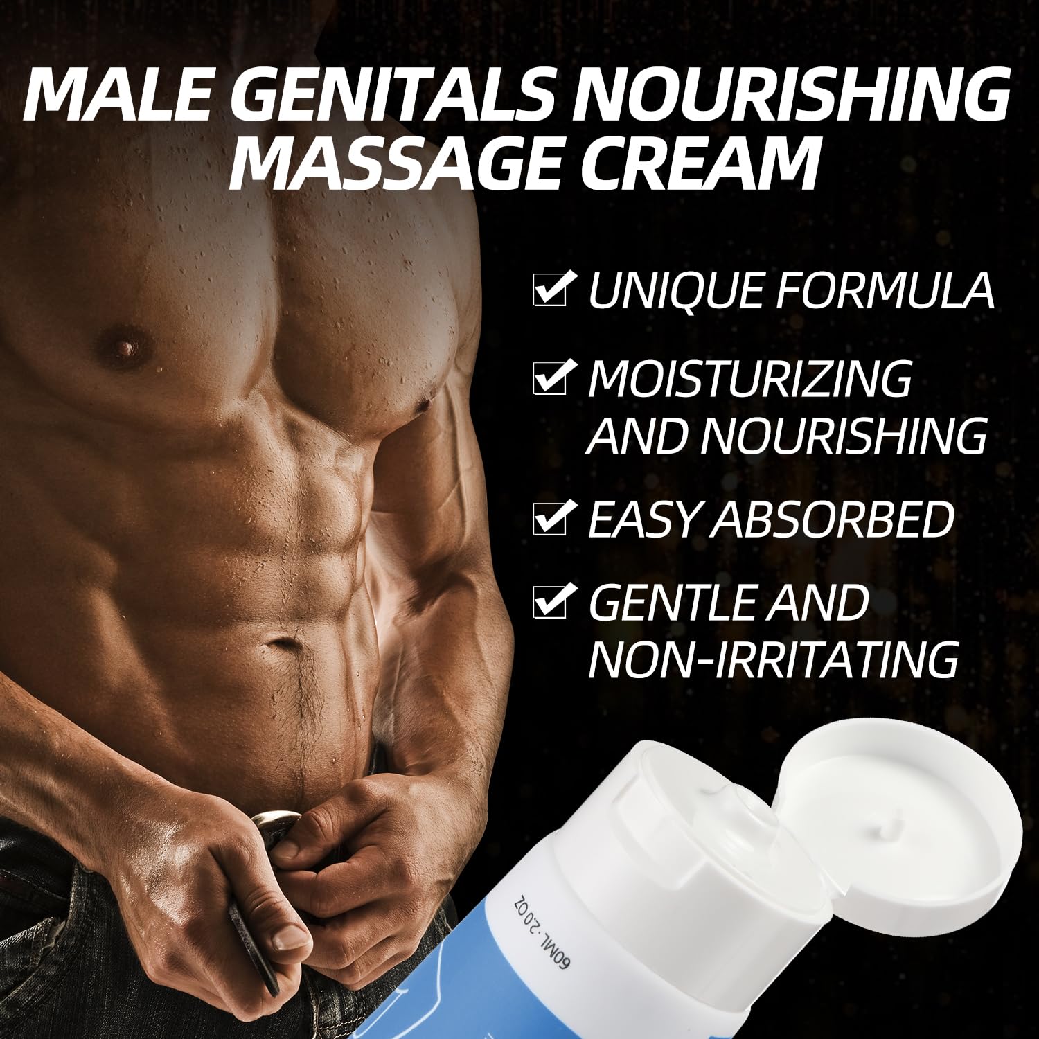 Penis Enlargement Cream, Male Private Part Massage, Growth & Extender Gel, Add Inches Increase Size and Girth, moisturizing Cream for Men - DragonVitality