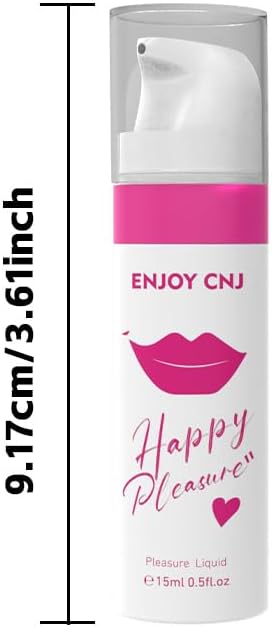 Enjoy CNJ Happy Pleasure Female Spray Adult Toy Friendly, Arousal Stimulant for Women, Couples Massage Enhancer, Tingling Cooling & Warming, Hormone & Paraben Free, Latex Condom Compatible - DragonVitality