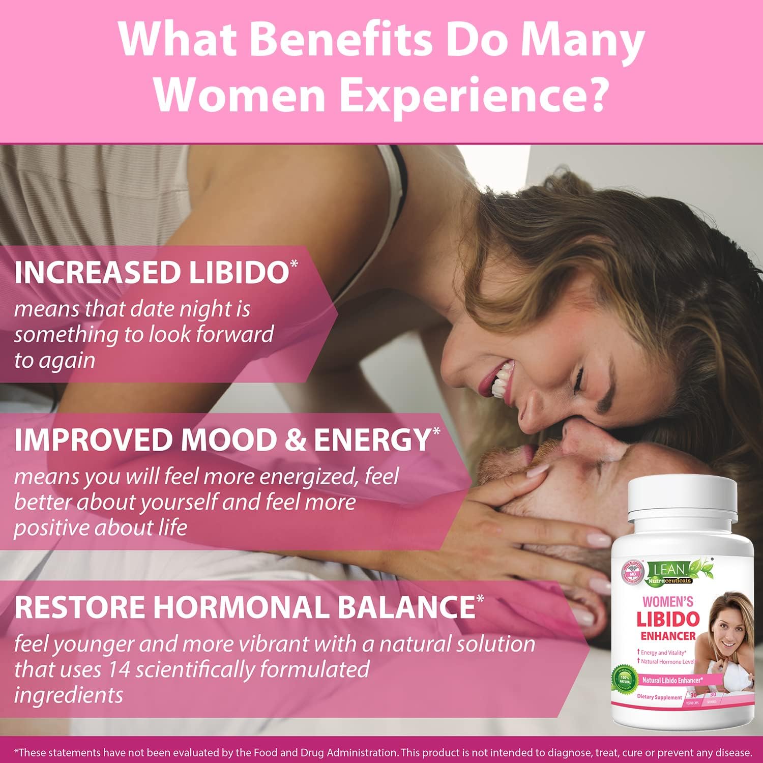 Libido Booster for Women, Maca Root Fenugreek Tongkat Ali Horny Goat Weed Female Energy Enhancer, Hormone Harmony Balance Mood Support Menopause Panax Ginseng DHEA Boron Supplement Pills, 30 Capsules - DragonVitality