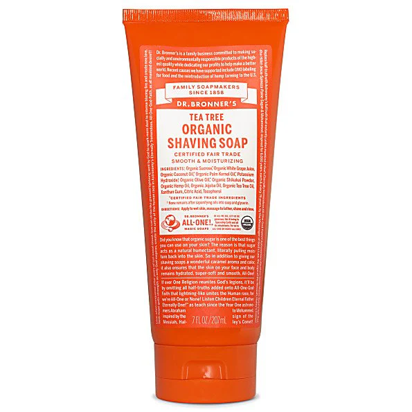 Dr Bronner's Organic Shaving Soap Tea Tree 207ml