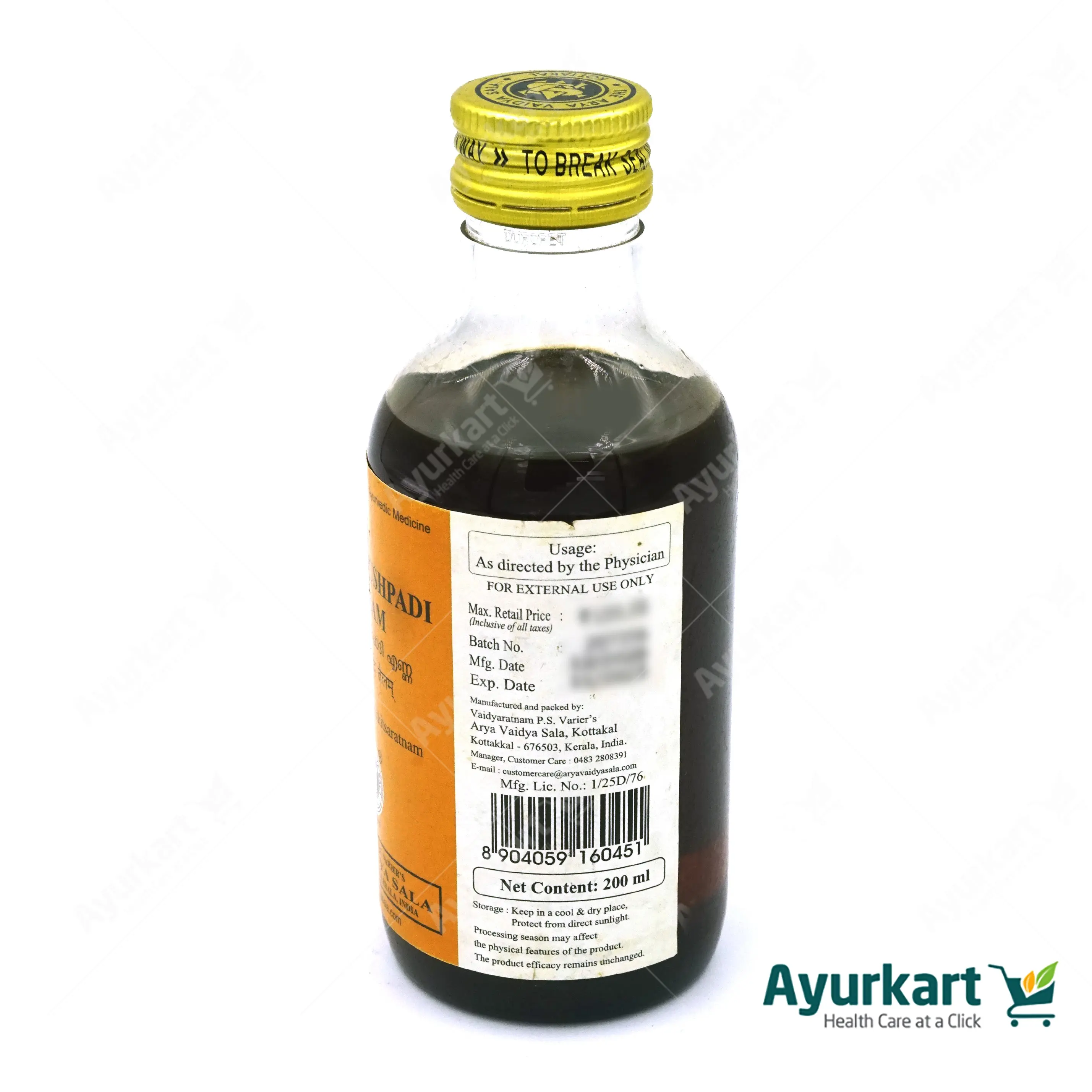 Tenginpushpadi Tailam - 200ML - Kottakkal - DragonVitality