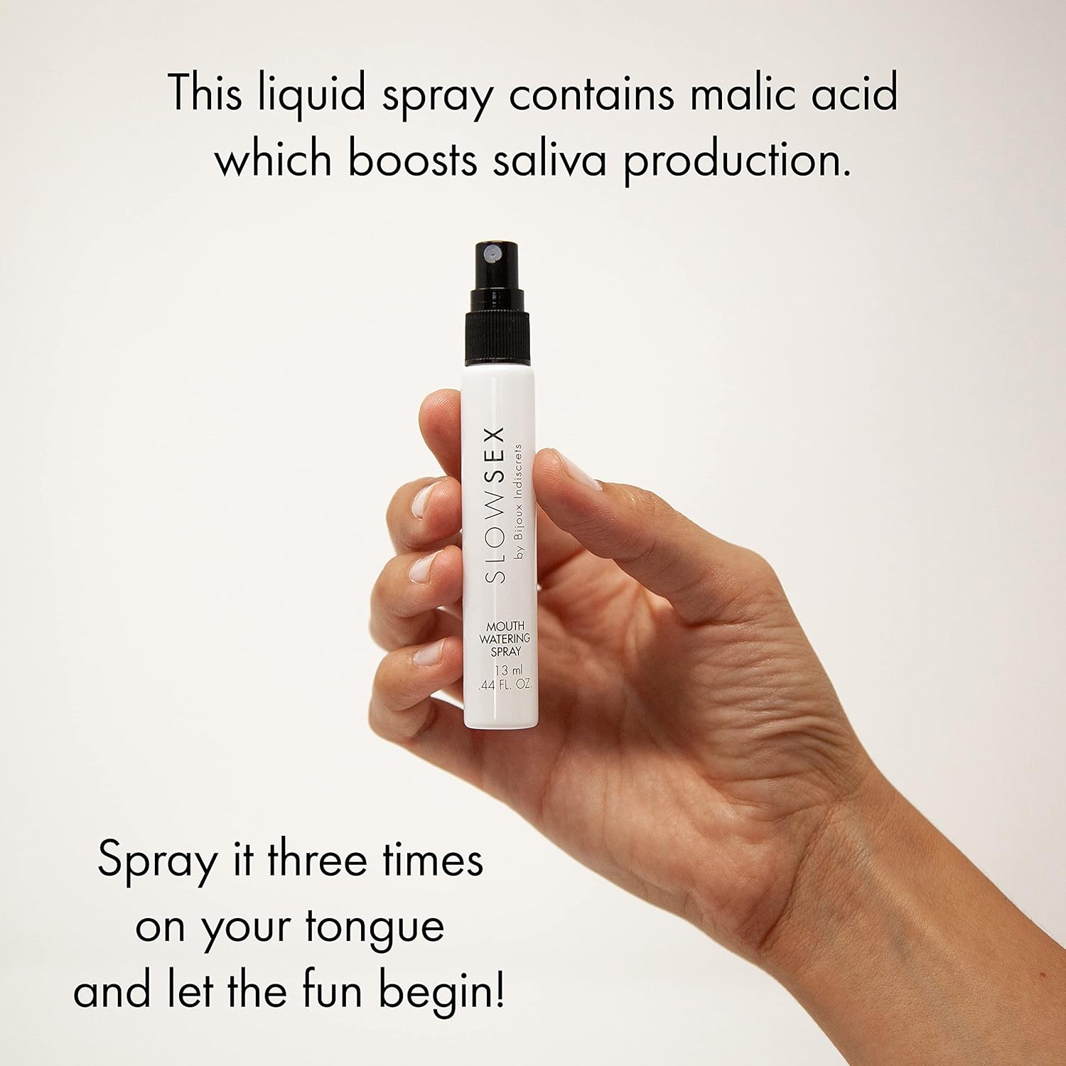 Bijoux Indiscrets Slow Sex Line Mouthwatering Spray - Premium Dry Mouth Solution and Deep Throat Spray for Adults - Sex Mouth Spray for Oral Play - Ultimate Oral Best Dry Mouth Treatment - 0.44fl oz - DragonVitality