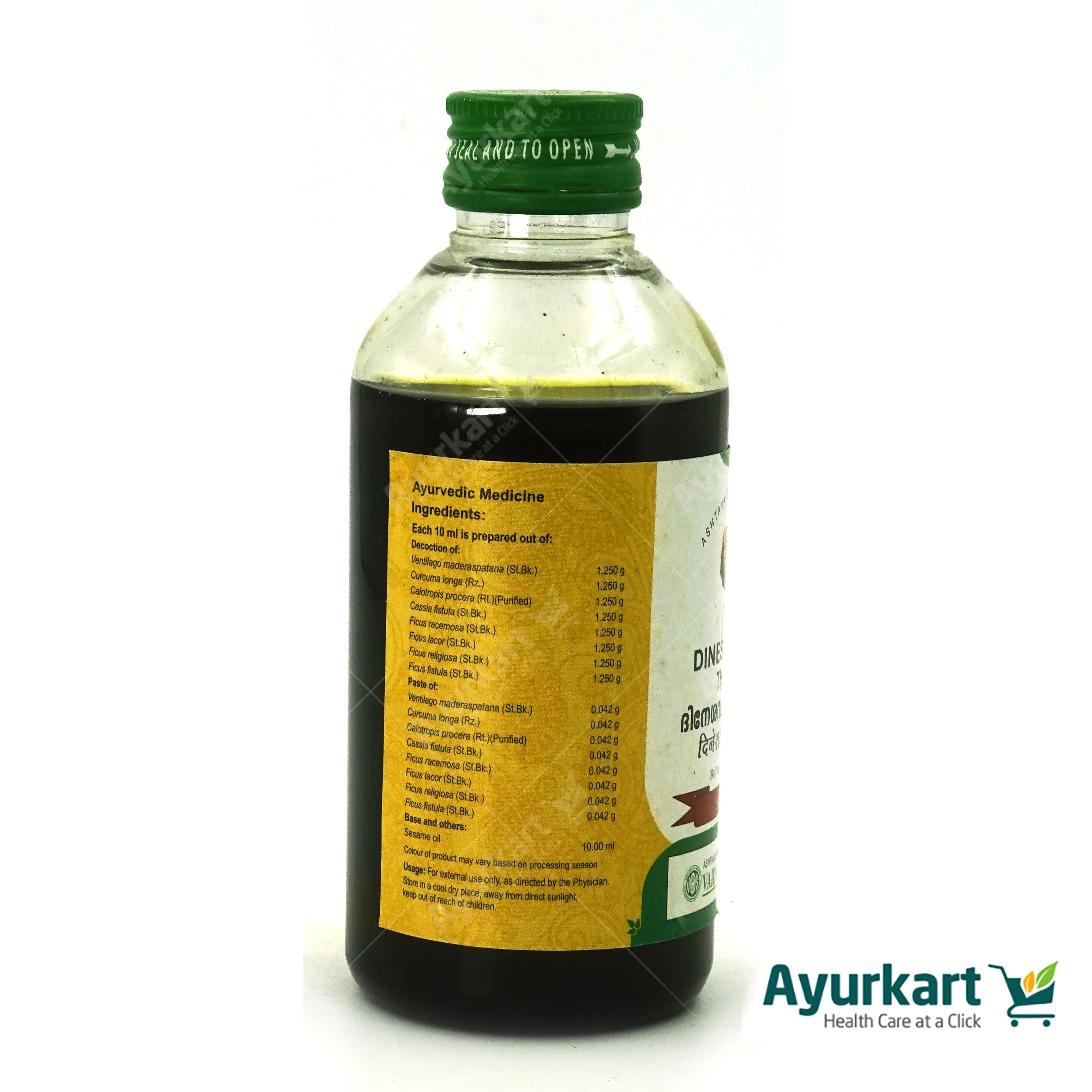 Dinesavalyadi Thailam - 200ML - Vaidyaratnam - DragonVitality