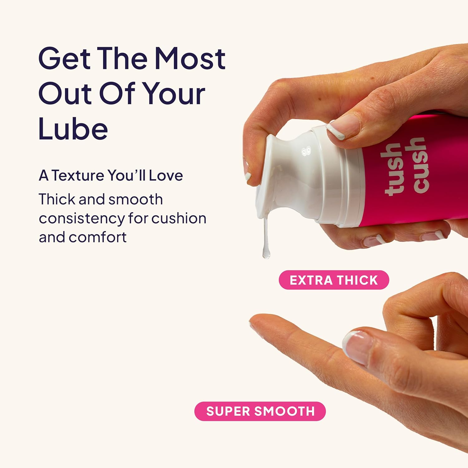 Hello Cake Tush Cush, Silicone and Water-Based Personal Lubricant, Formulated for Anal Use, Hybrid Lube for Men, Women, and Couples, 3.3 fl oz - DragonVitality