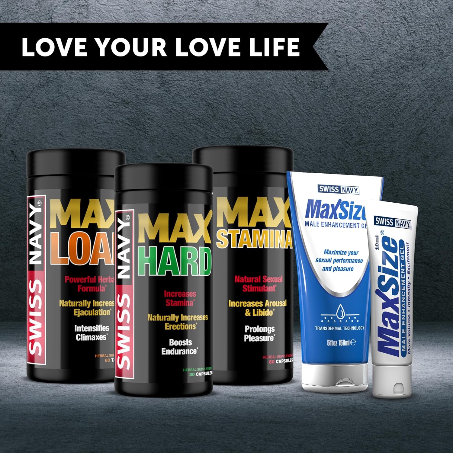 Swiss Navy MAX LOAD - 60 Tablets - Helps Support Optimum Sperm Health & Ejaculation Volume - Stimulant Free - DragonVitality
