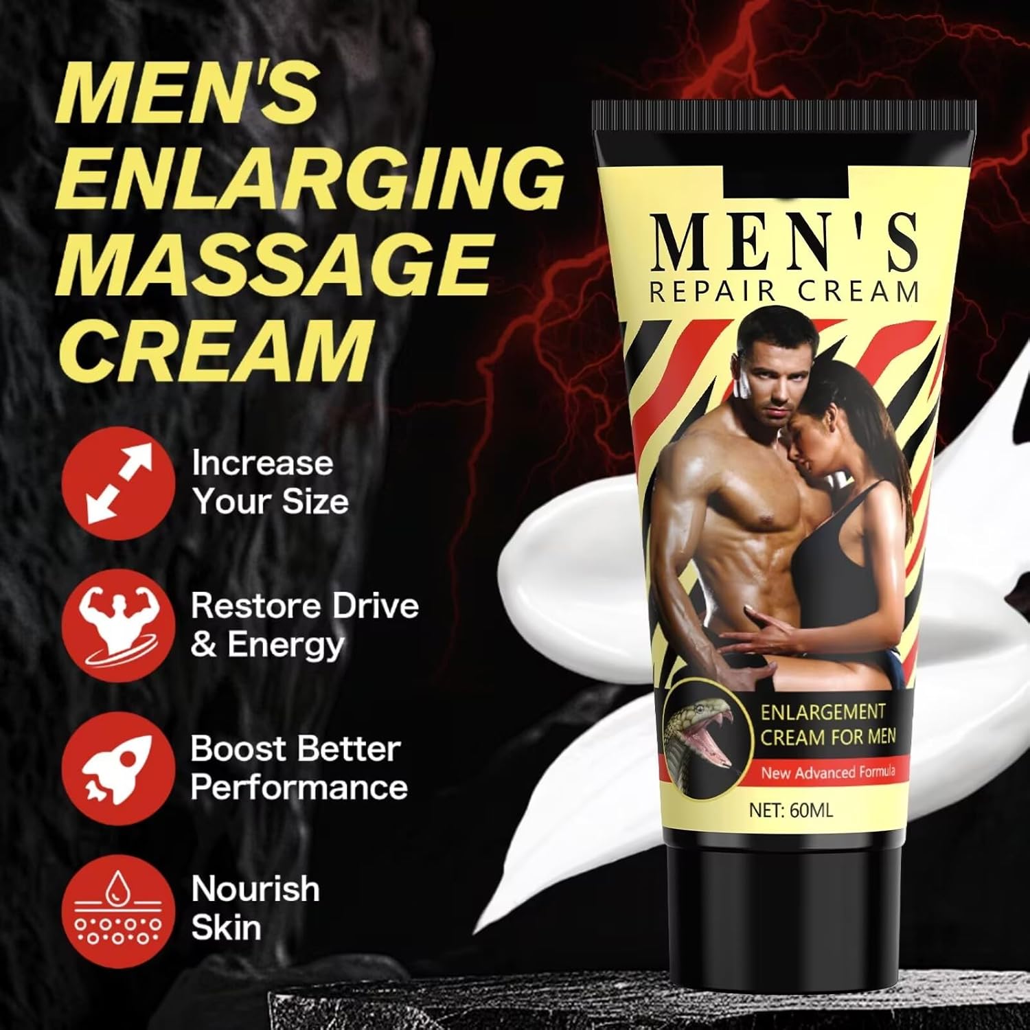 BWFYMB Male Enhancement Growth Cream,Male Enhancing Supplement for Penis Enlargement & Growth - DragonVitality