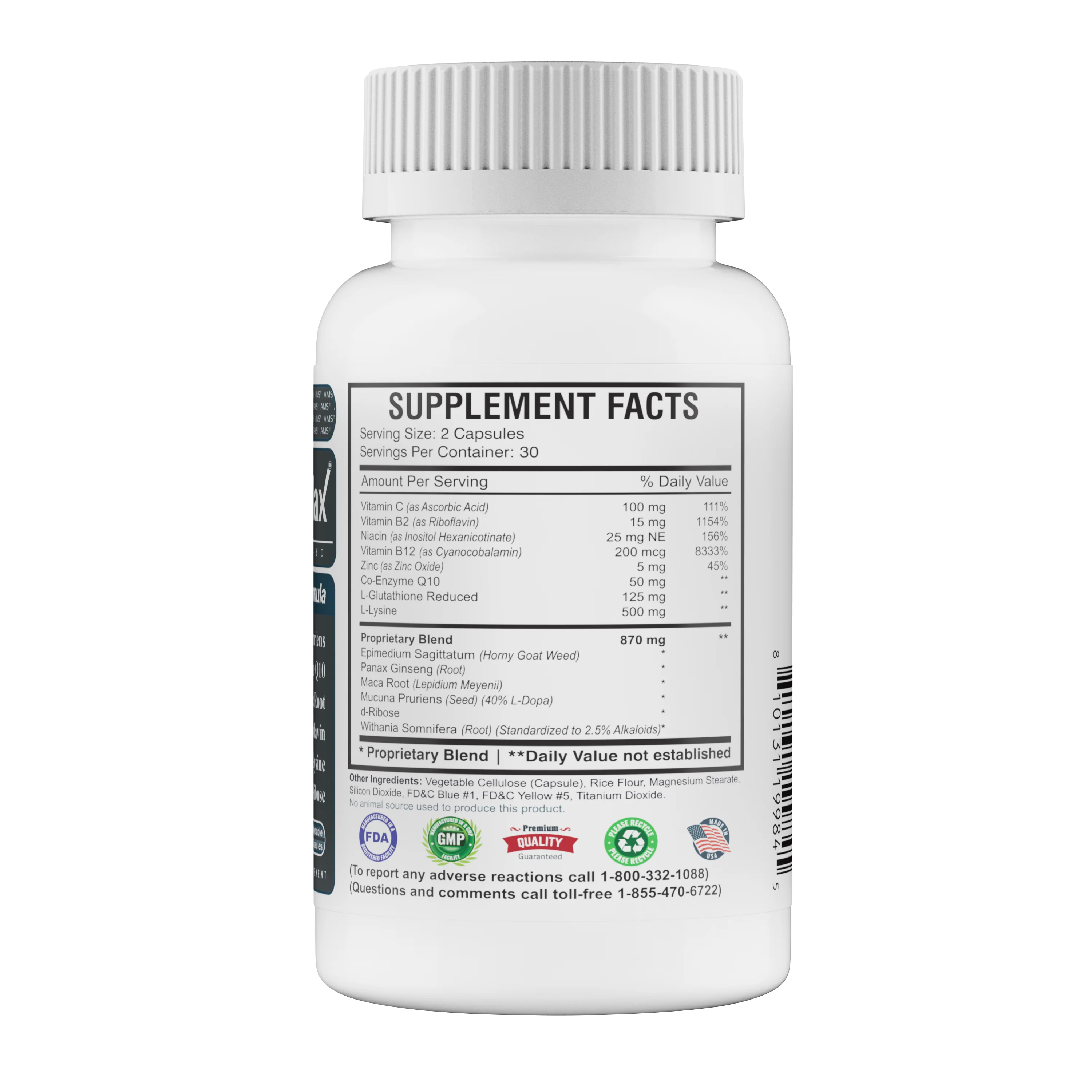 Sperm Count Max (60 Capsules) | Male Fertility Supplement - DragonVitality