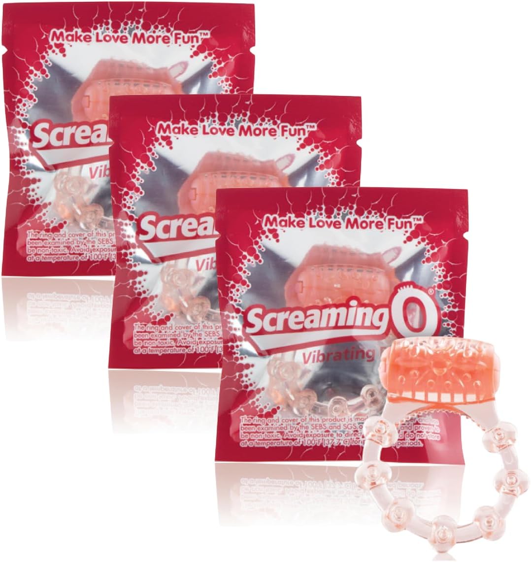 Screaming O Vibrating Ring – 10-Pack Disposable Vibrating Penis Rings, Mutual Pleasure Enhancers for Couples, Travel-Friendly, Body-Safe Silicone - DragonVitality