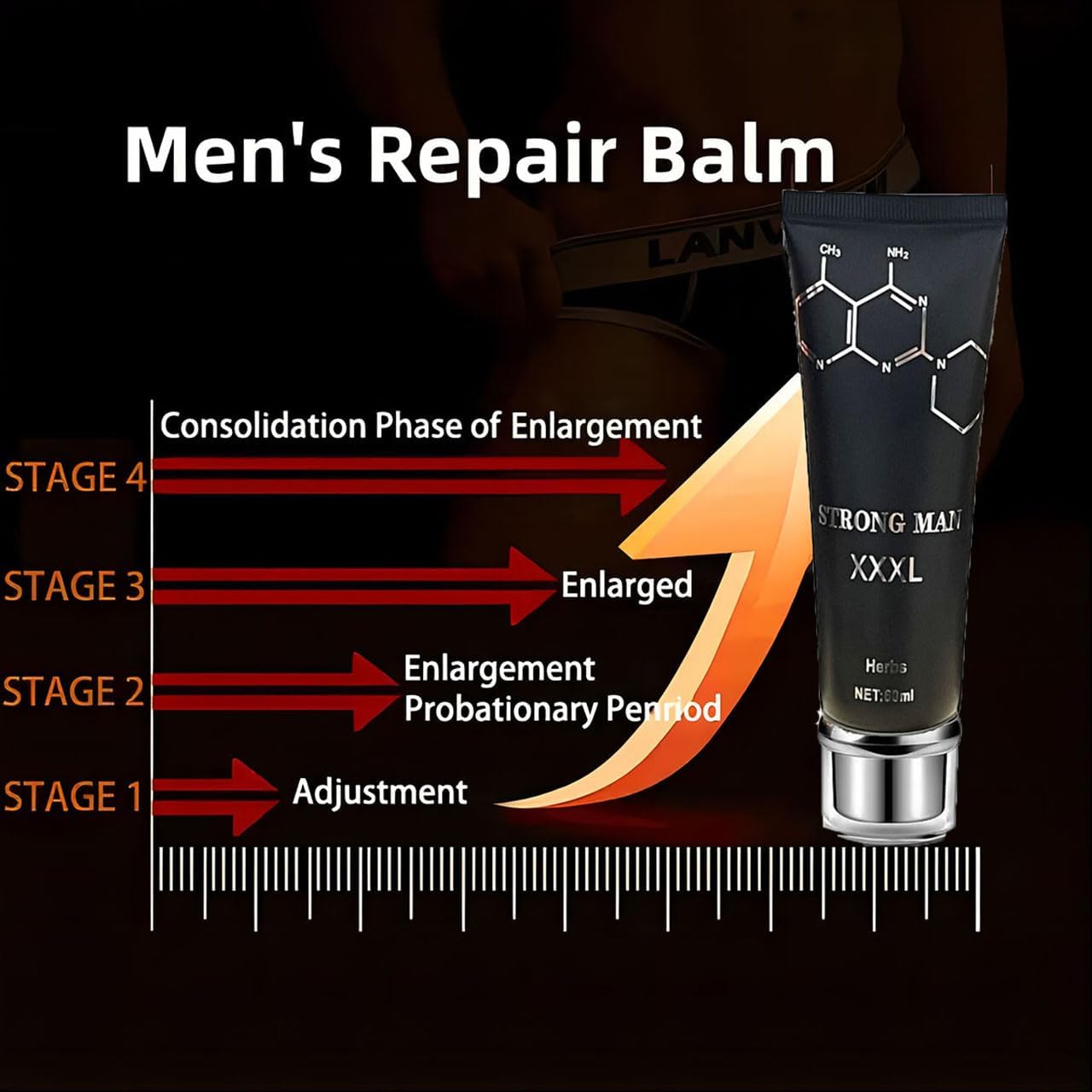 Delay Cream for Men,Massage Oil, Increase Length & Girth, Extender Cream Thicker Longer Strong for Male (50ML) - DragonVitality