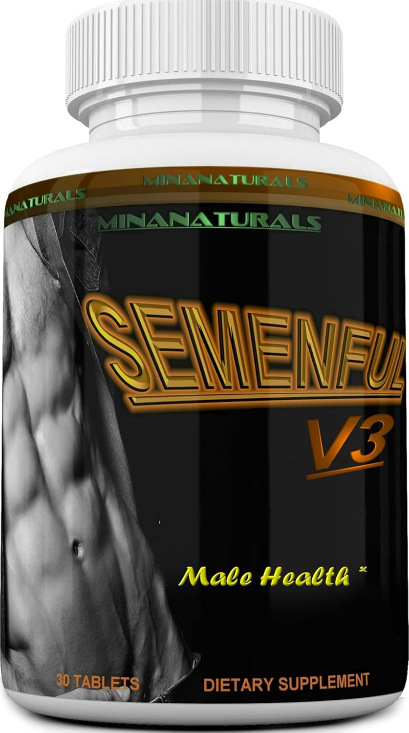 SEMENFUL-V3 Semen Volumizer. Climax Enhancer for Male and Female. Cum Volume Enhancement. Helps Increase Sperm Volume to Achieve Extreme Arousals. 30 Tablets - DragonVitality