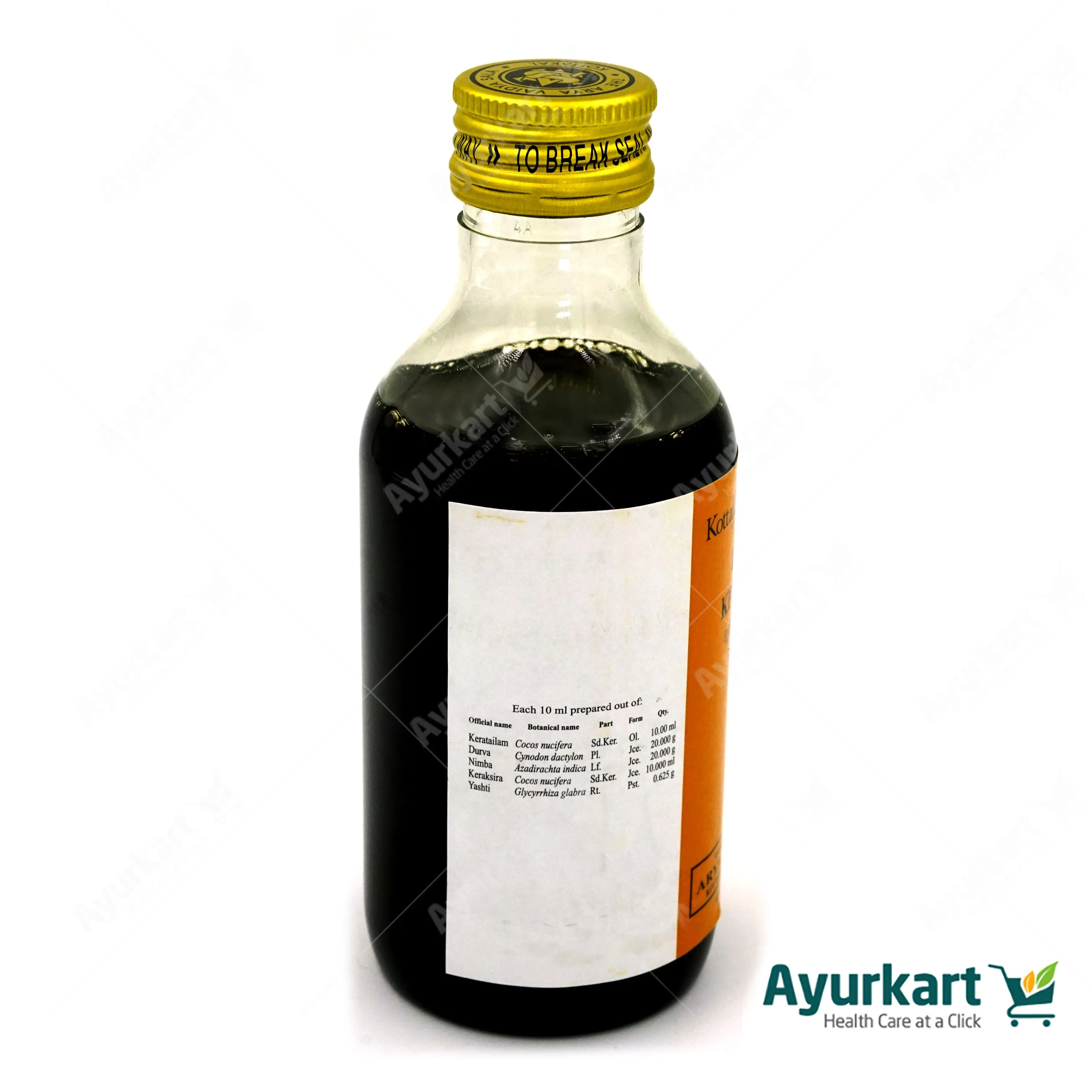Durvadi Kera Tailam - 200ML- Kottakkal - DragonVitality