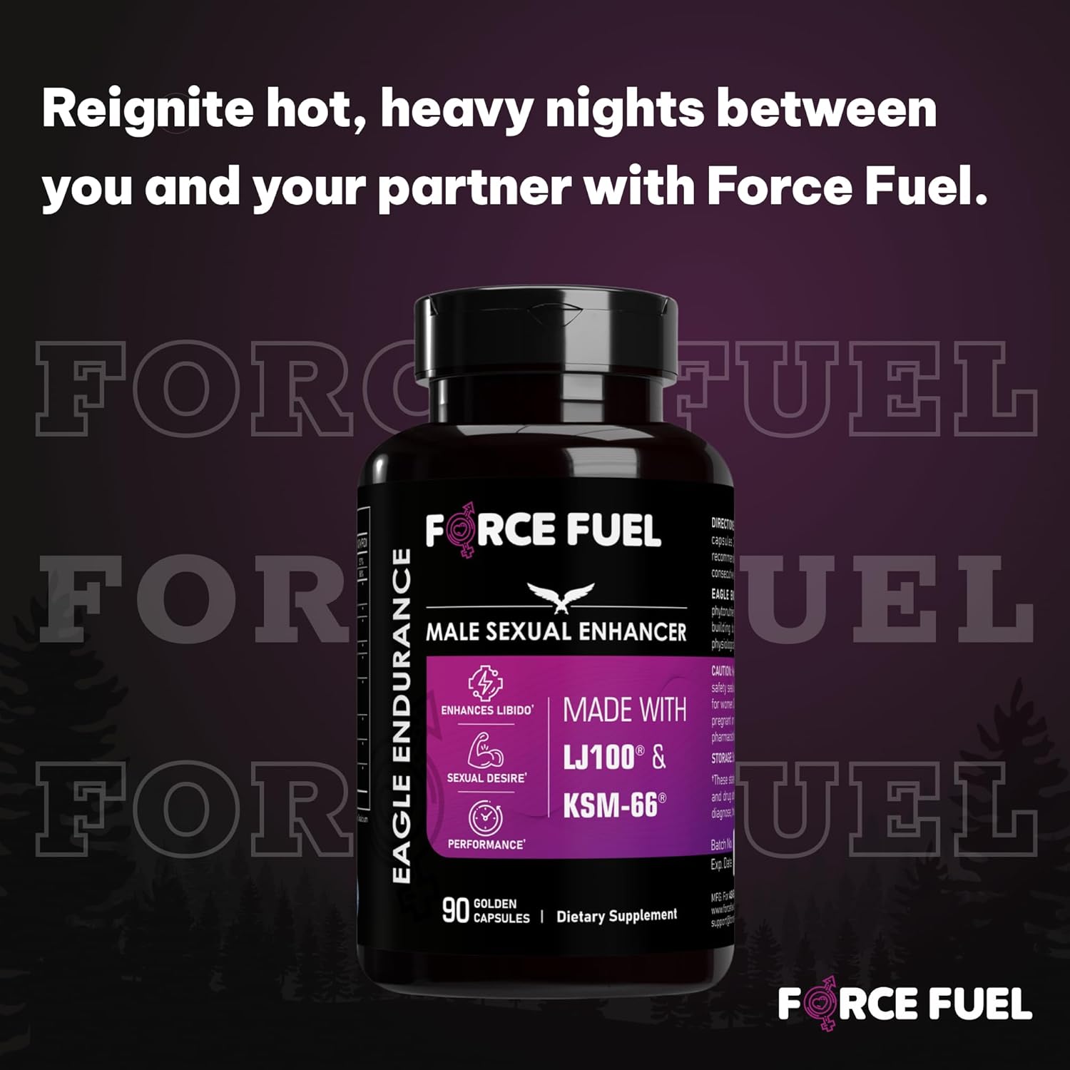 Herbal Supplement Sex Pills for Men – Last Longer in Bed and Enhance Erection Sensitivity – Includes Lab-Tested LJ100 Tongkat Ali & KSM-66 Ashwagandha – 30 Doses for Men Eagle Endurance by Force Fuel - DragonVitality