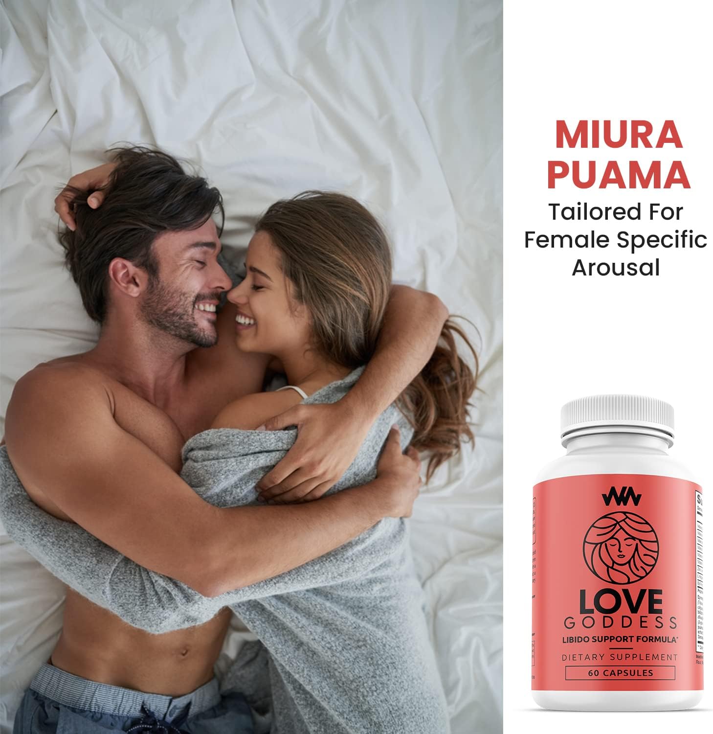 Womens Supplement That Boosts Libido | Enhance Intimacy, Passion and Desire | Miura Puama for Female Specific Arousal | Love Goddess | Vitamin | Warped Wellness - DragonVitality
