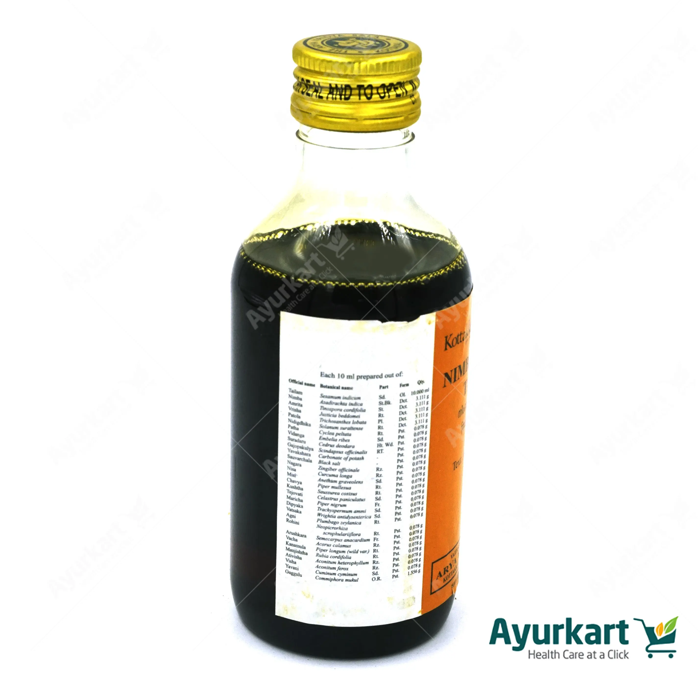 Nimbamritadi Tailam - Kottakkal Arya Vaidya Sala - 200ML - DragonVitality