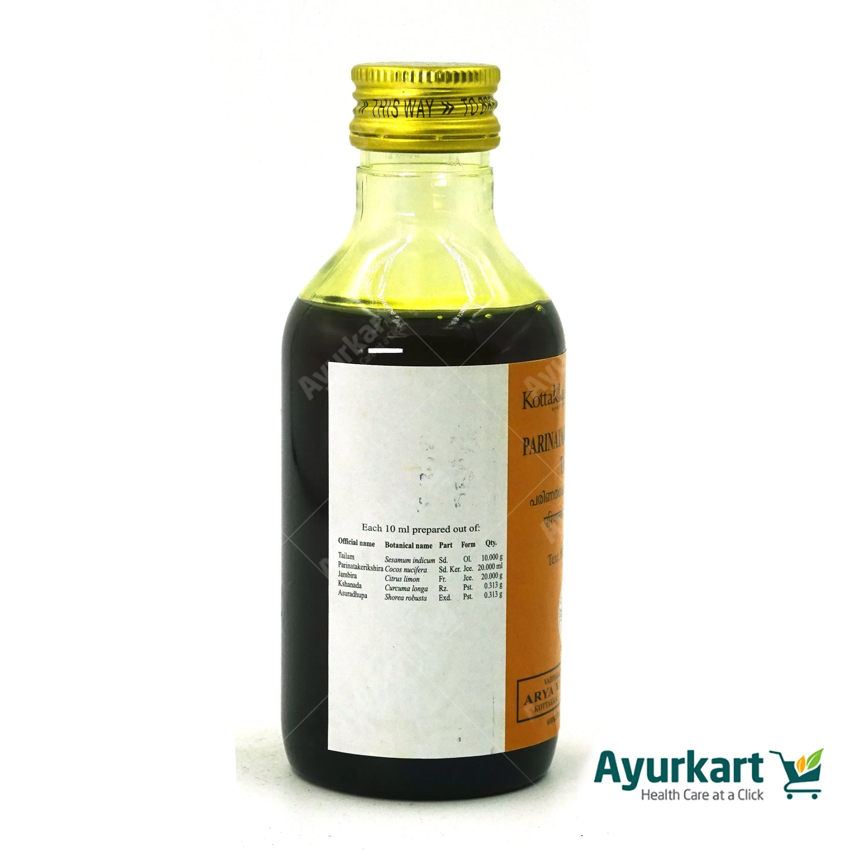 Parinatakerakshiradi Tailam - 200ML- Kottakkal - DragonVitality