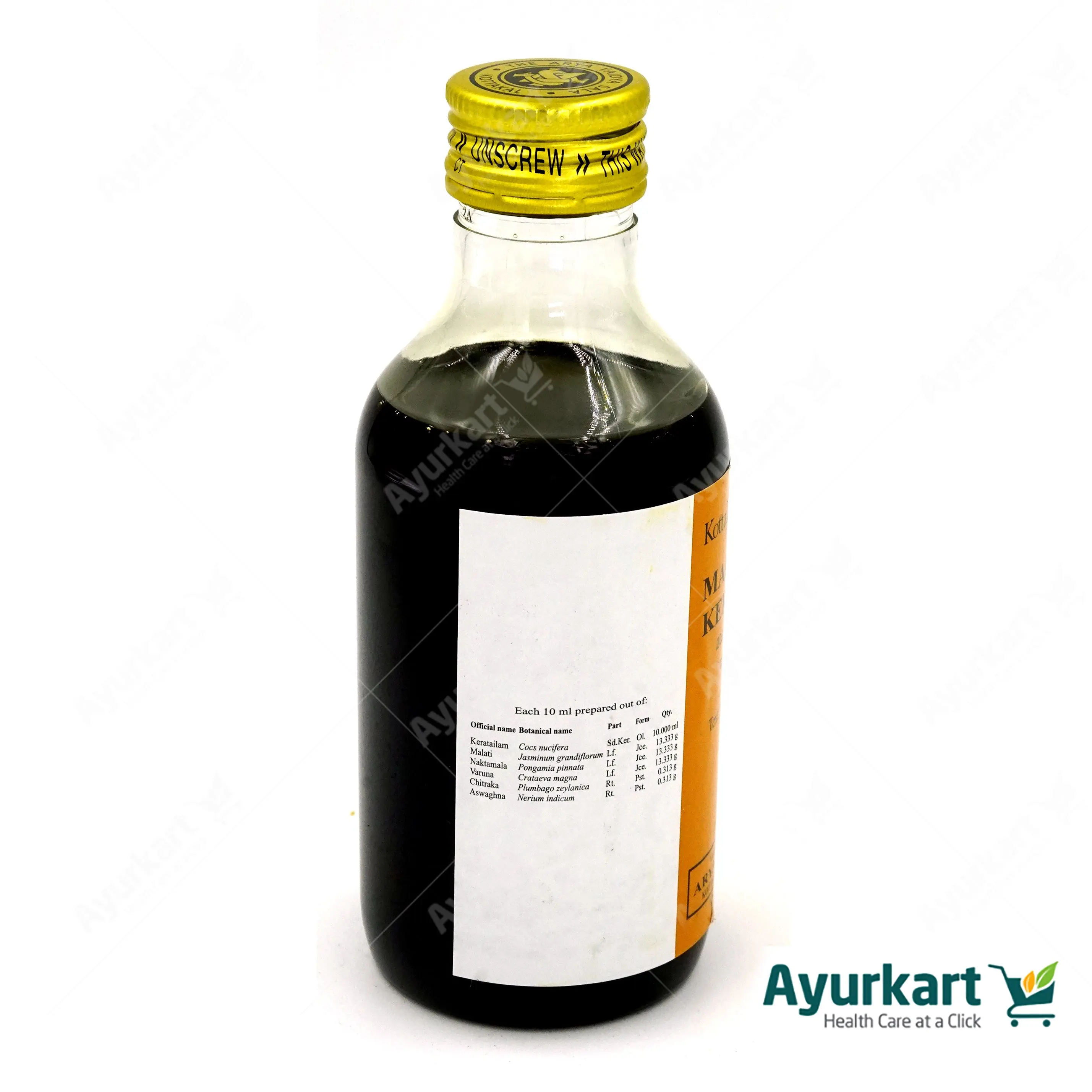 Malathyadi Kera Tailam - 200ML - Kottakkal - DragonVitality