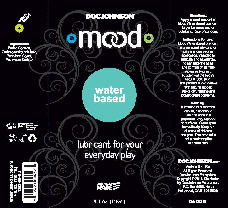 Doc Johnson Mood - Water-Based Lube - Easy to Wash Off Toys and Body Parts - Compatible With All Condoms and Toys - 4 fl oz (118 ml) - DragonVitality