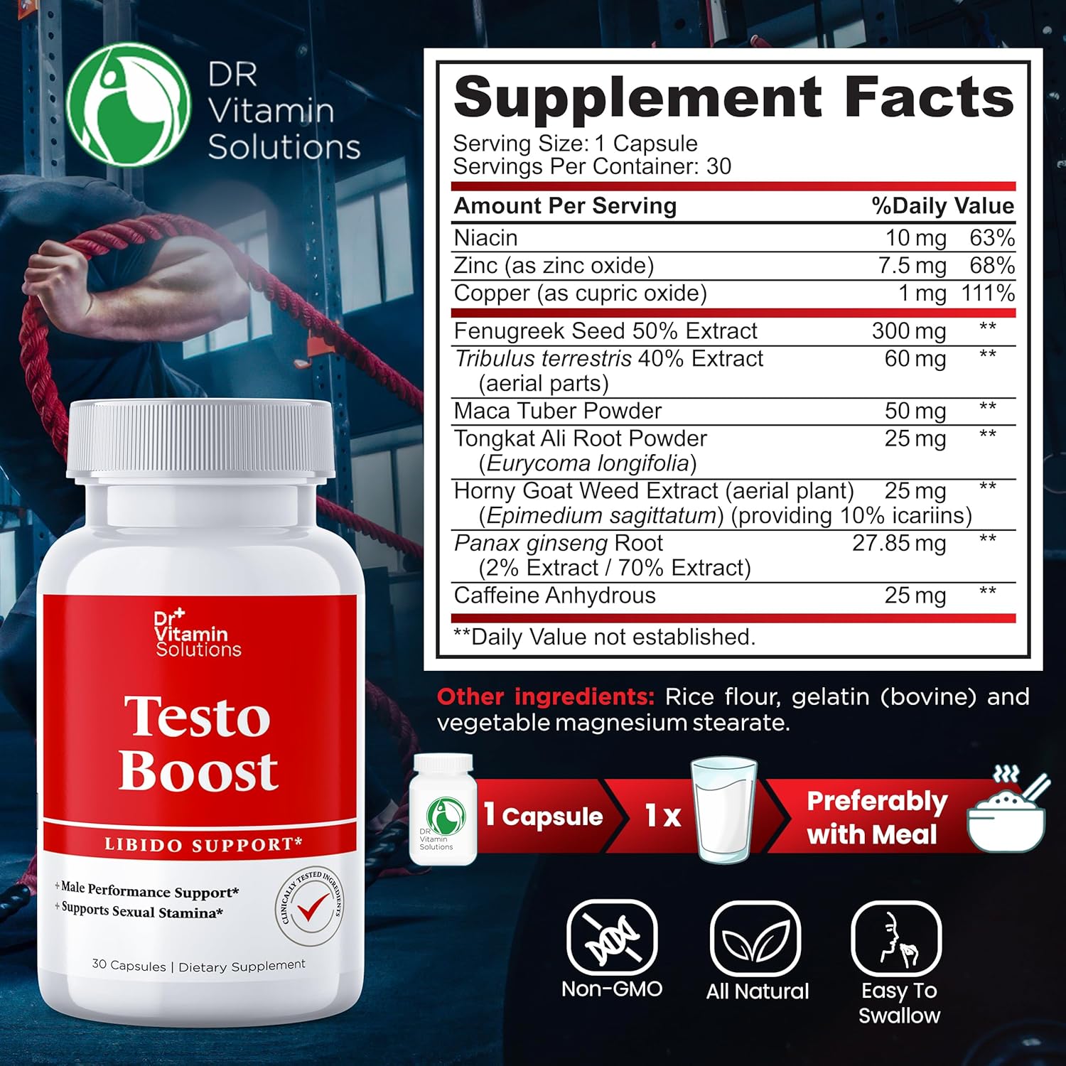 DR VITAMIN SOLUTIONS G-Arouse Enhancer for Female | Libido Booster for Women | Fast Acting Formula w/Horny Goat Weed, Maca Root, Tongkat Ali & Tribulus | Female Libido Booster for Energy, 60 Capsules - DragonVitality