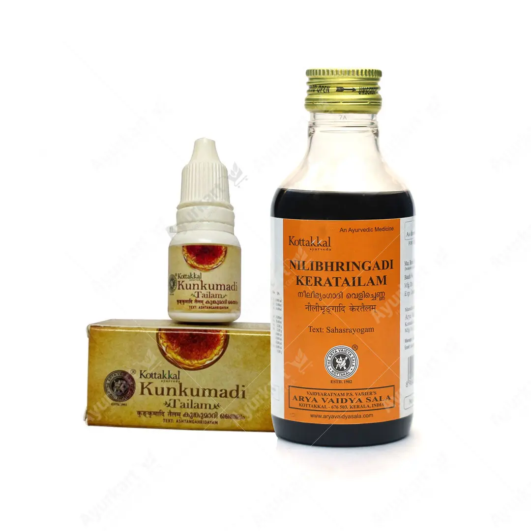Kunkumadi Tailam + Nilibhringadi Kera Tailam (Combo Pack)