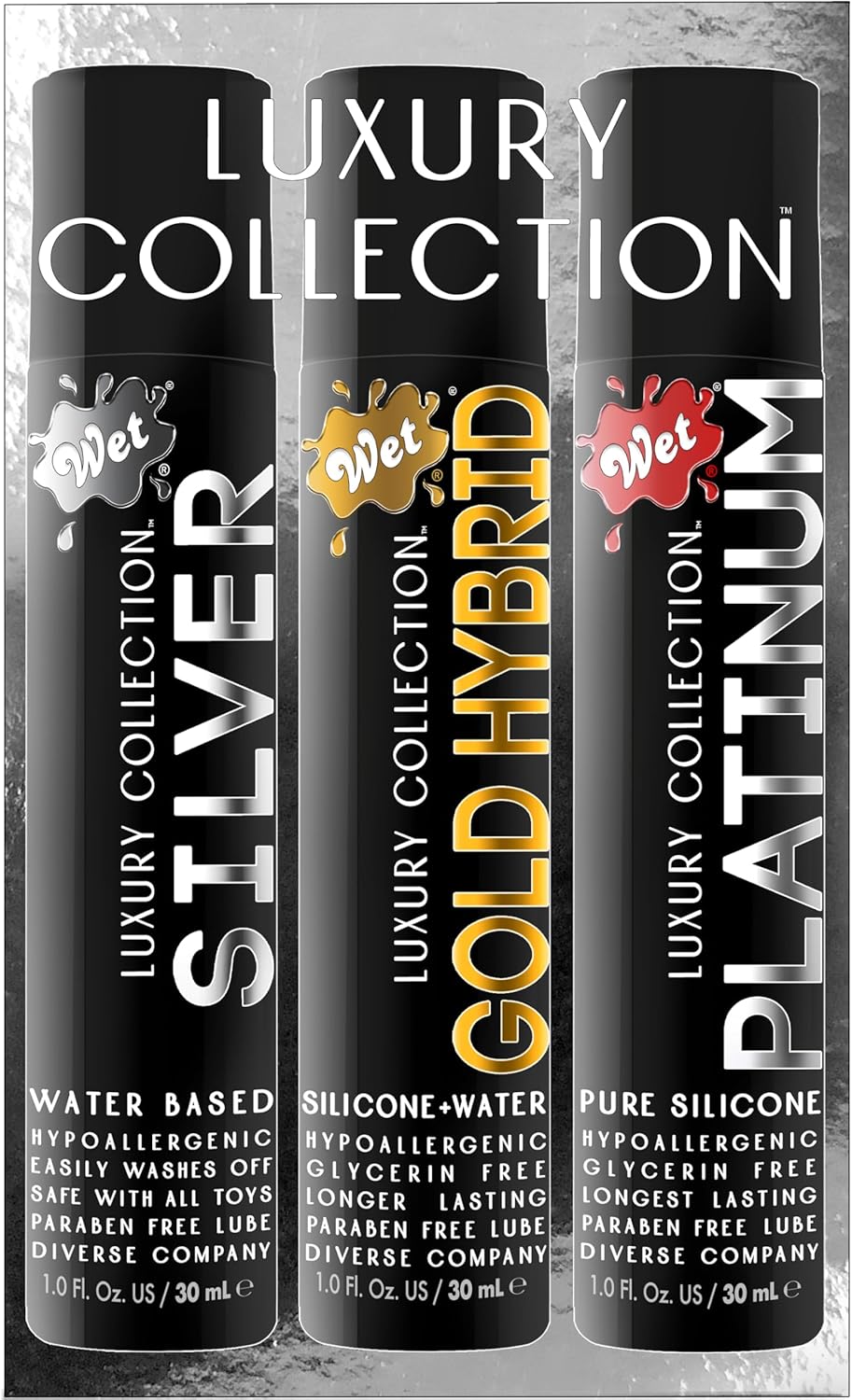 Wet Platinum Silicone-Based Personal Lubricant | Ultra Smooth, Super Slick, Hypoallergenic, Long-Lasting Performance, Waterproof Formula| Lube for Men, Women & Couples, 4.2 fl oz - DragonVitality