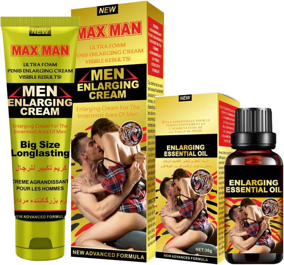 Men's Massage Cream Penis Becomes Longer Thicker Enhancement Men Energy for Care Delay Performance Boost Strength (50g) (Red) - DragonVitality