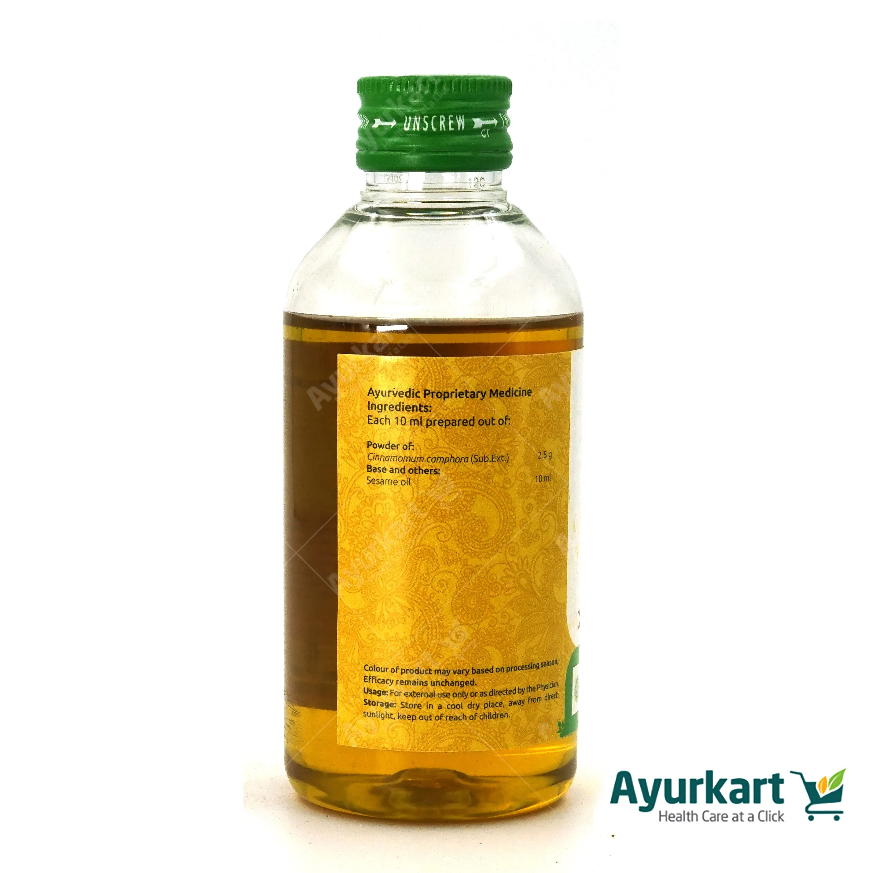 Karpoora Thailam - Vaidyaratnam 200ml - DragonVitality