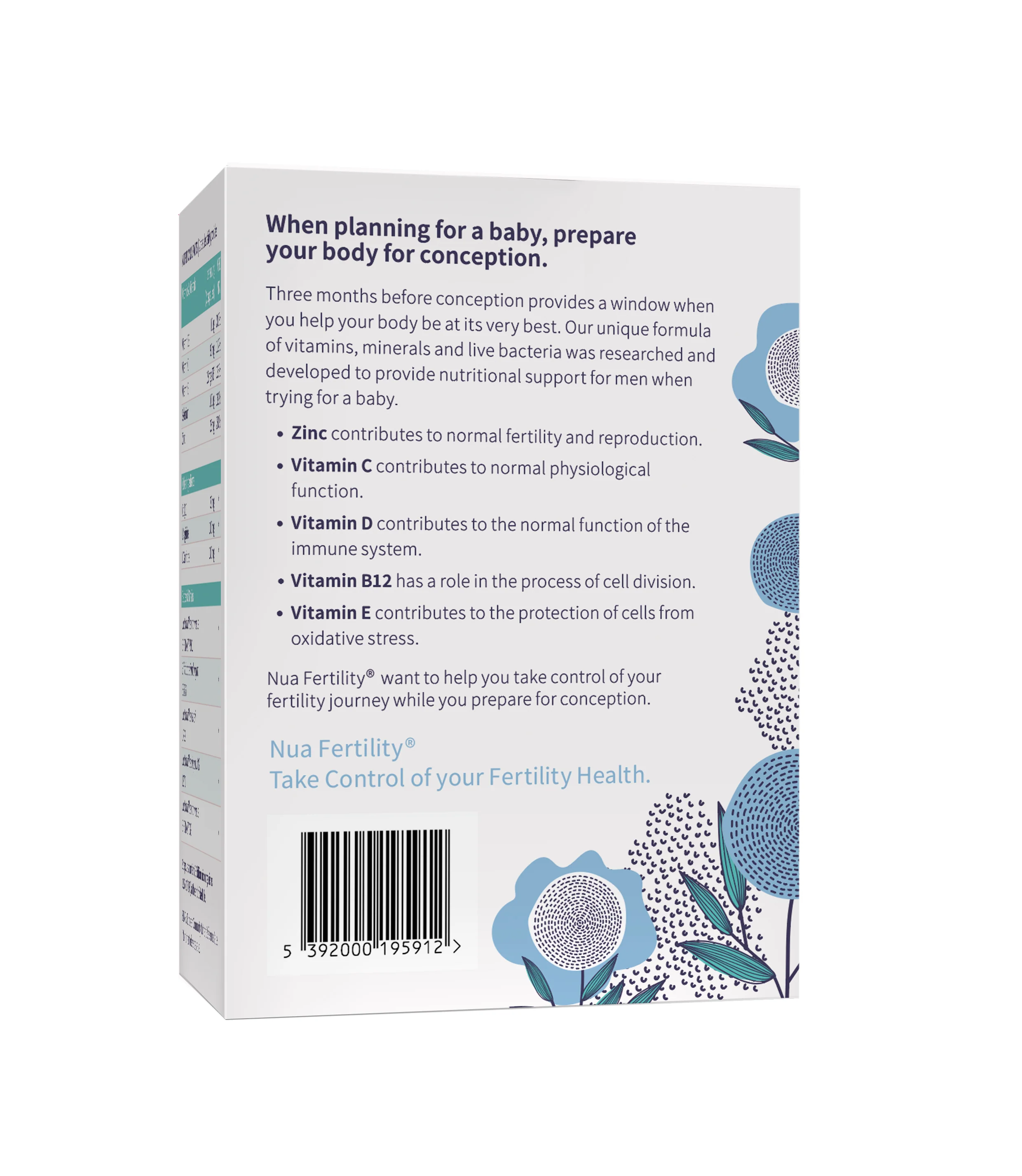 Nua Fertility NuaBiome Men 60 Capsules - DragonVitality