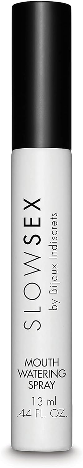 Bijoux Indiscrets Slow Sex Line Mouthwatering Spray - Premium Dry Mouth Solution and Deep Throat Spray for Adults - Sex Mouth Spray for Oral Play - Ultimate Oral Best Dry Mouth Treatment - 0.44fl oz - DragonVitality