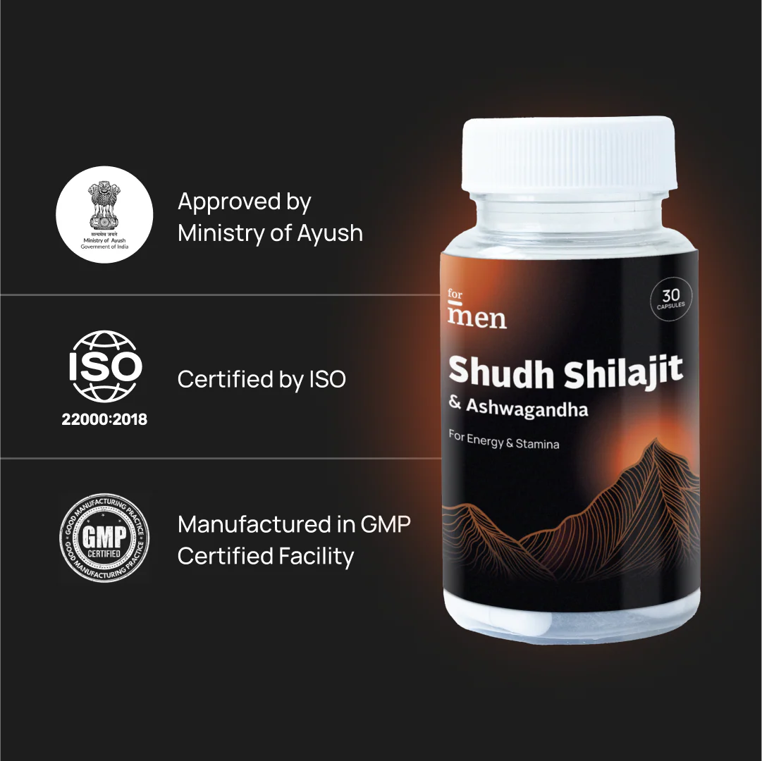 Shudh Himalayan Shilajit & Ashwagandha – Vitality, Mood & Performance Capsules for Men - DragonVitality
