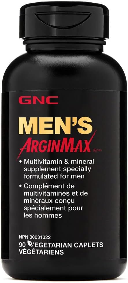 GNC Mens Arginmax Sexual Health Supplement for Men, 180 Count, Supports Blood Flow and Vitality - DragonVitality