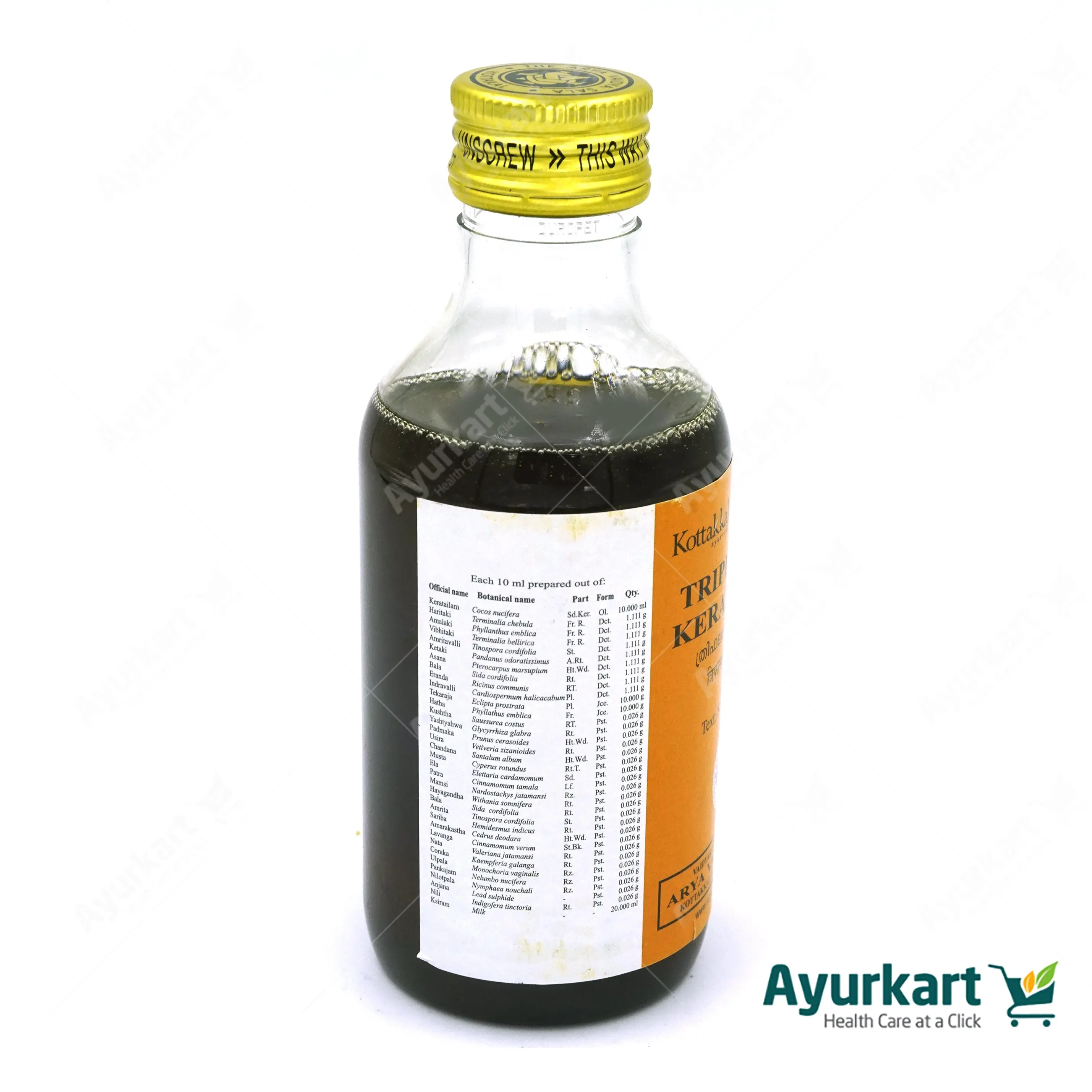 Triphaladi Kera Tailam - Kottakkal - 200ML - DragonVitality
