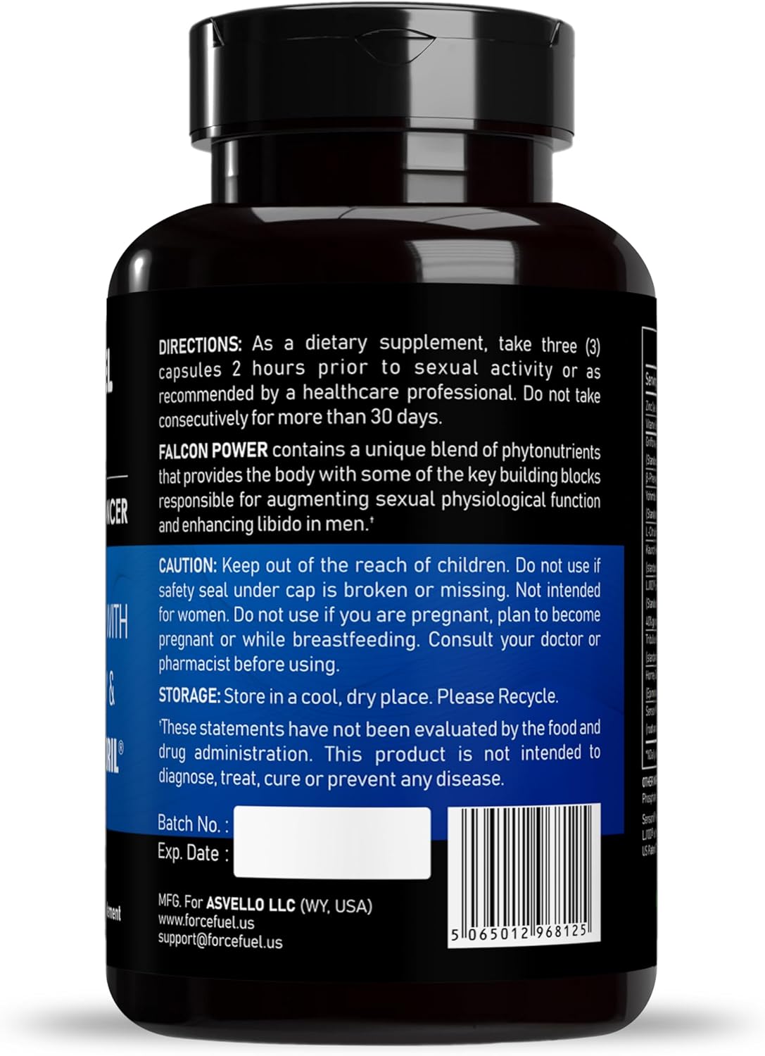Herbal Supplement Sex Pills for Men – Last Longer in Bed and Enhance Erection Sensitivity – Includes Lab-Tested LJ100 Tongkat Ali & Sensoril Ashwagandha – 30 Doses for Men Aged 25-60 – Falcon Power - DragonVitality