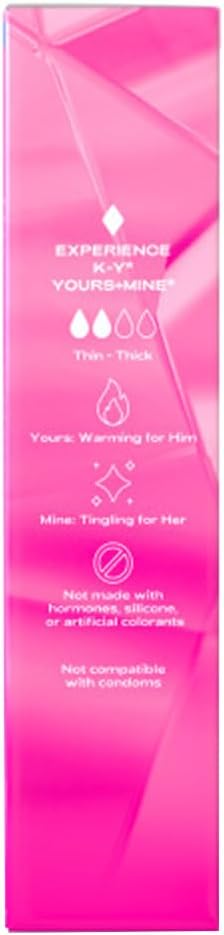 K-Y Yours+Mine Adult Toy Friendly 3 Fl Oz. Personal Lubricant for Couples, Men, Women, Pleasure Enhancer, Vaginal Moisturizer, Arousal Stimulant - DragonVitality