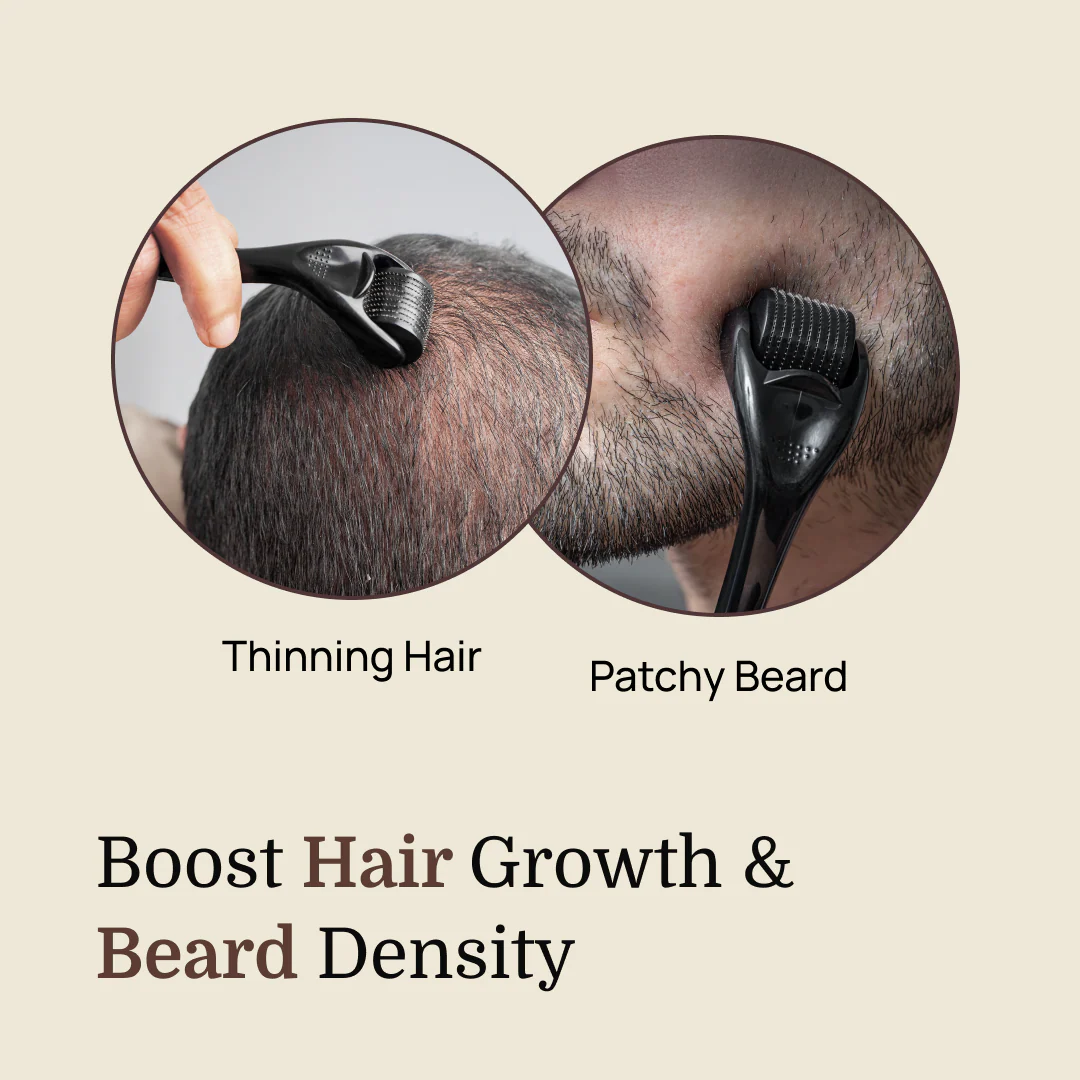 Derma Roller for Hair Growth – 540 Titanium Needles for Scalp & Beard - DragonVitality