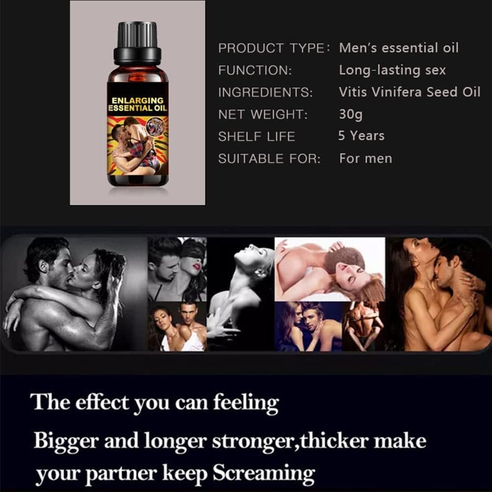 Men Massage Oil for Sex -Sexual Enhancement Erection Cream Penisgrowth Oil Longer Thicker Penis Energy Massage Essential Oil Sex Men Energy for Care Delay Performance Boost Strength - DragonVitality