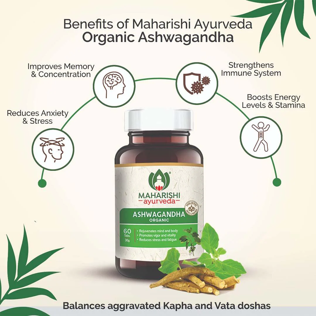 Organic Ashwagandha Tablets For boosting strength and relieving stress - DragonVitality