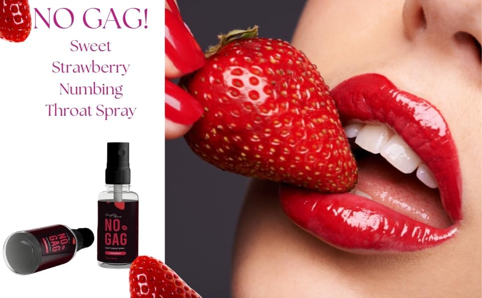Naughty Kitty Kat Deep Throat Spray | No Gag Sweet Strawberry Mild Numbing Deep Throat Spray | Throat Numbing Spray for Deep Throating 1oz Precise Spray Nozzle | Travel Friendly - DragonVitality