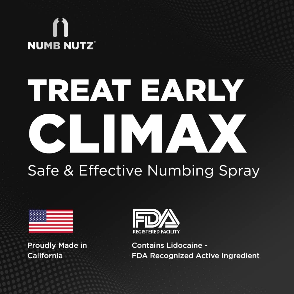 Delay Spray for Him, 60 Pumps, Numb Nutz Last Longer Bed Premature Ejaculant Control Sexual Enhancers, Desensitizing Spray Sex Men, Climax Delay Spray for Men 0.34 Fl Oz (Pack of 1) 1 0.34 Fl Oz - DragonVitality