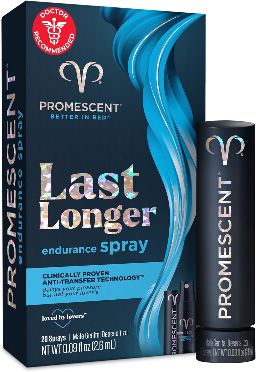 Promescent Desensitizing Delay Spray for Men Clinically Proven to Help You Last Longer in Bed - Better Maximized Sensation + Prolong Climax for Him, 2.6 ml - DragonVitality