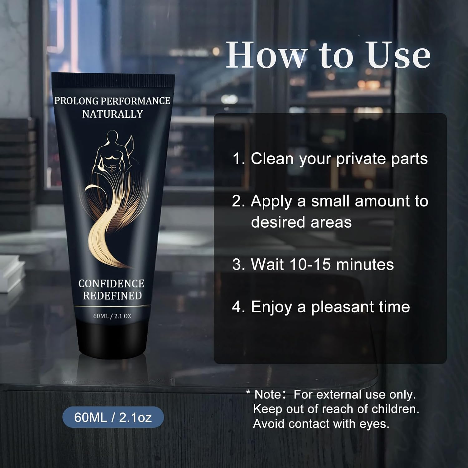 Delay Cream for Men, Plant-Based Moisturizing Male Enlargement Long-Lasting Gentle Formula Men's Comfort Penis Cream with Natural Extracts for Daily Confidence 60ml - DragonVitality