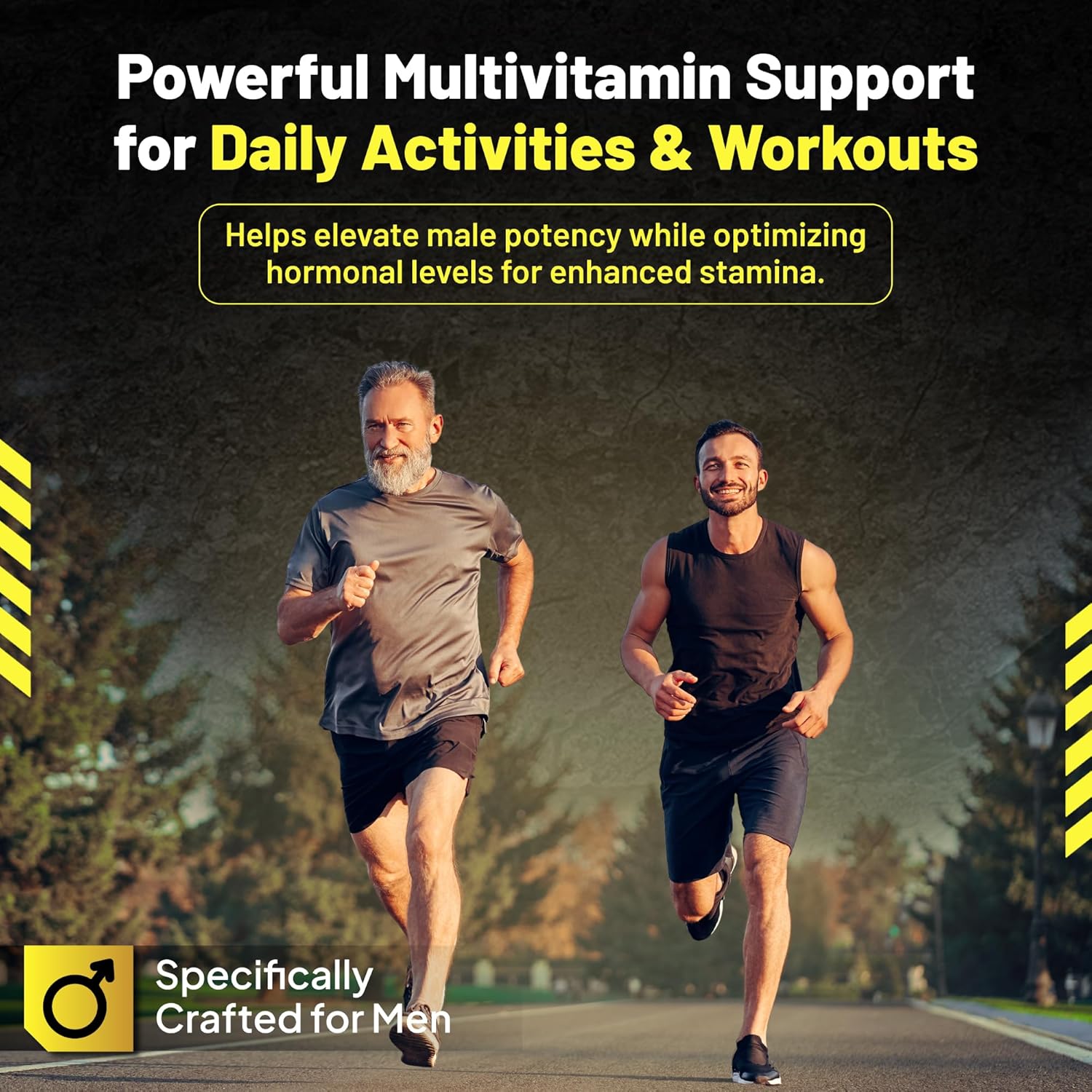 Goliath Labs Men's Booster Capsules [60 Veg Capsules/Bottle] Natural Strength Gainer Pills for Enhancing Male Energy - Supports Longevity, More Volume - Multivitamin Health Supplements - DragonVitality