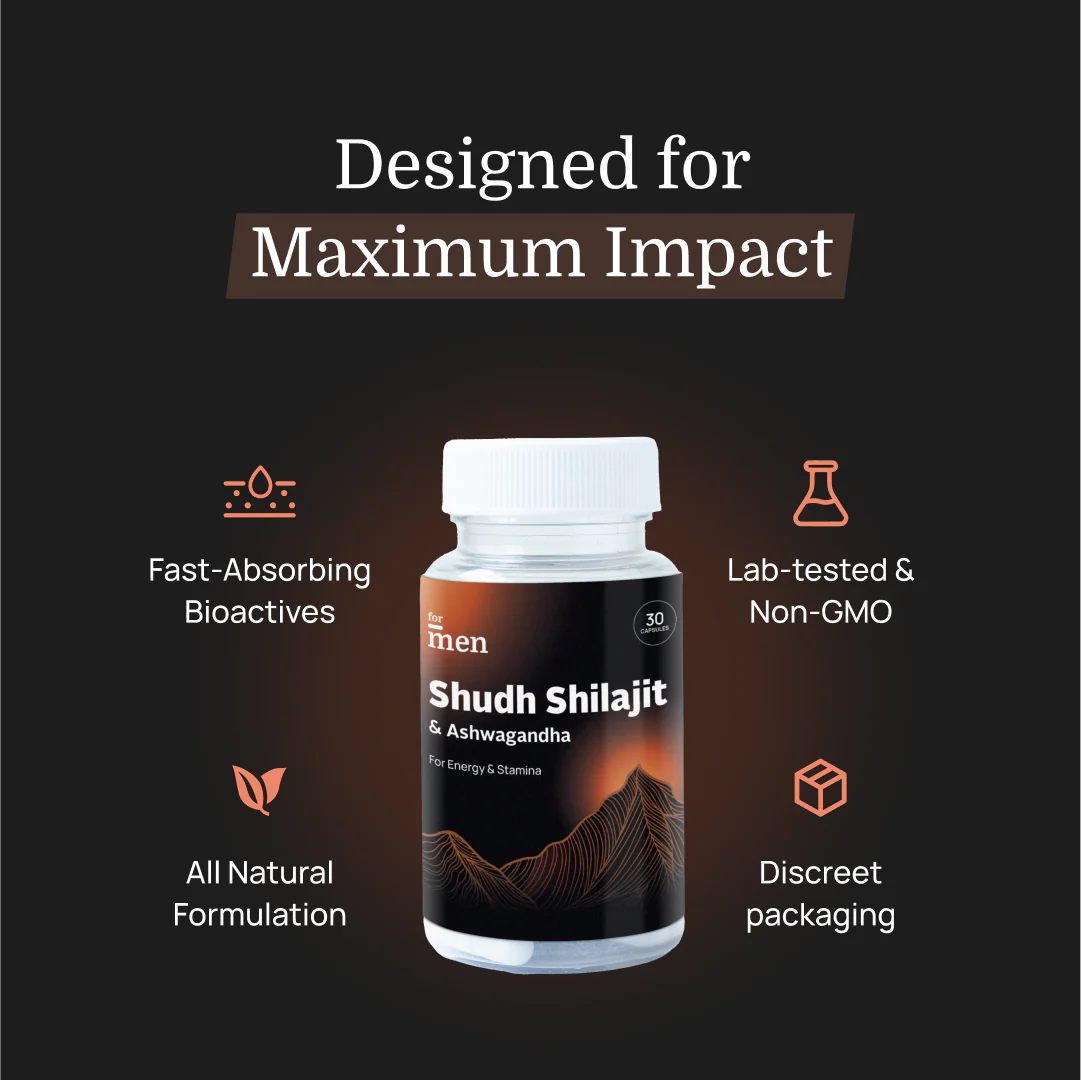 Shudh Himalayan Shilajit & Ashwagandha – Vitality, Mood & Performance Capsules for Men - DragonVitality