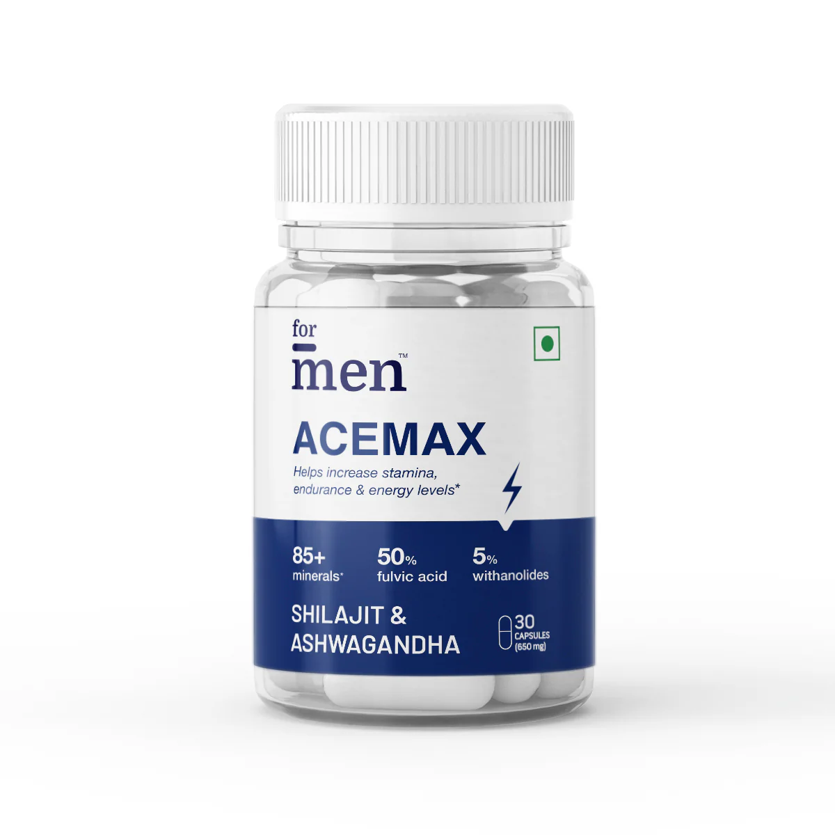 AceMax Shilajit & Ashwagandha Capsules for Men