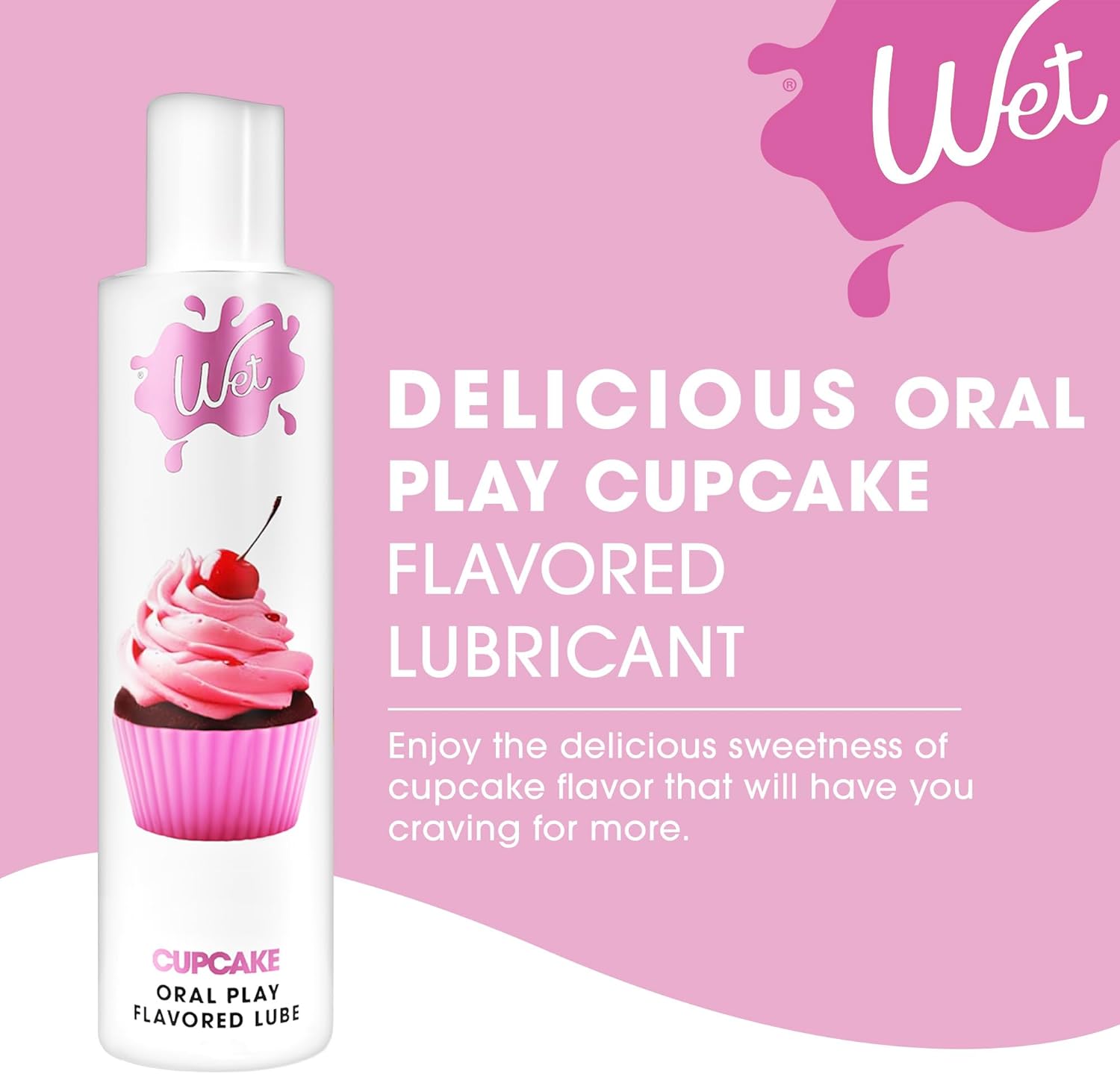 Wet Sexy Strawberry Premium Flavored Edible Lube for Men, Women and Couples | Long-Lasting, Condom Safe, Sugar Free, 9 fl oz - DragonVitality