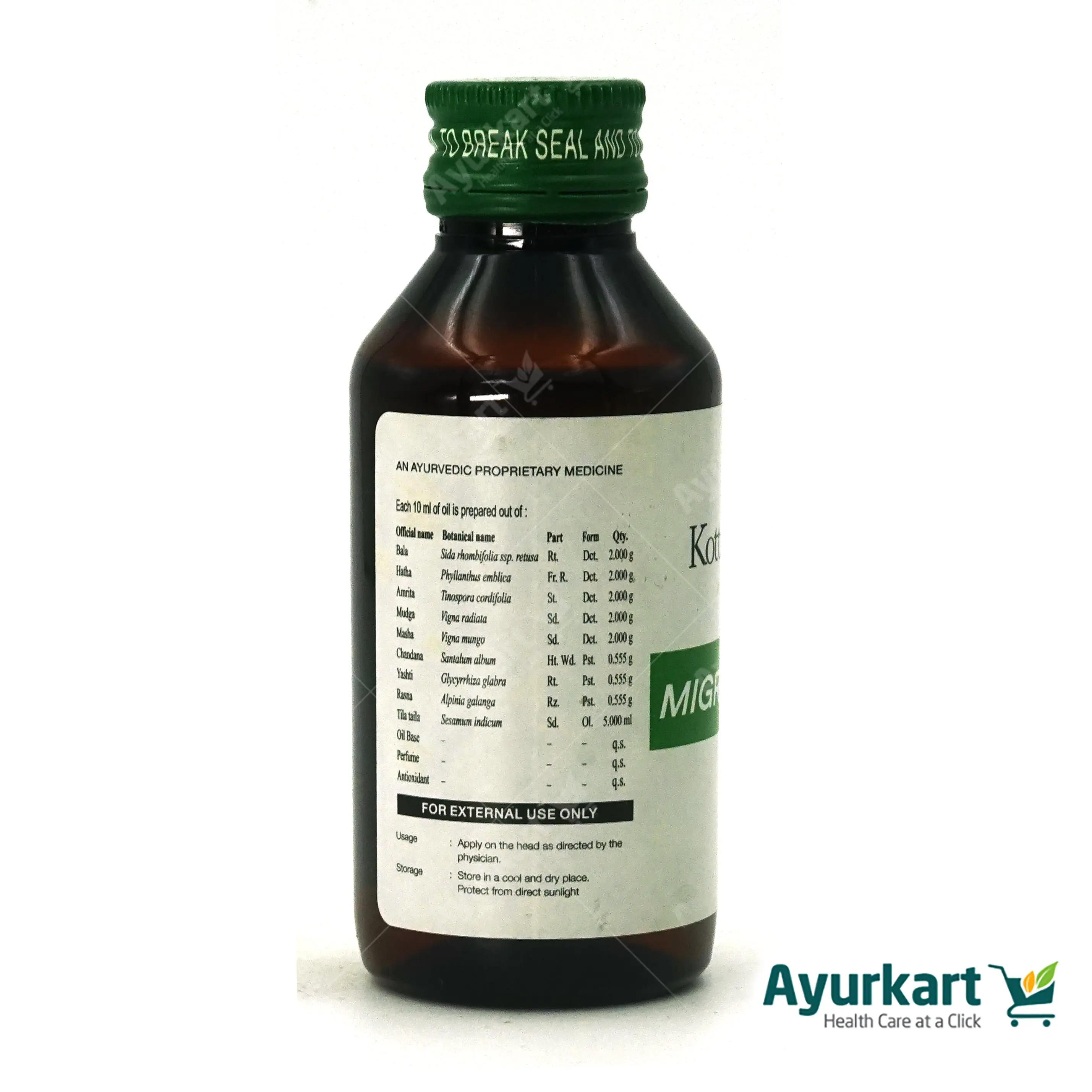 Migrakot Oil -100ML - Kottakkal - DragonVitality