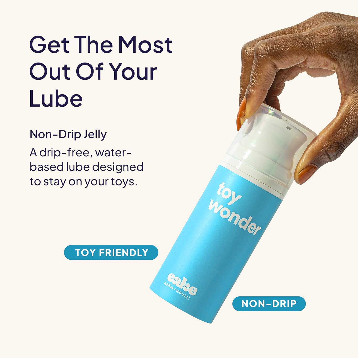 Hello Cake Tush Cush, Silicone and Water-Based Personal Lubricant, Formulated for Anal Use, Hybrid Lube for Men, Women, and Couples, 3.3 fl oz - DragonVitality