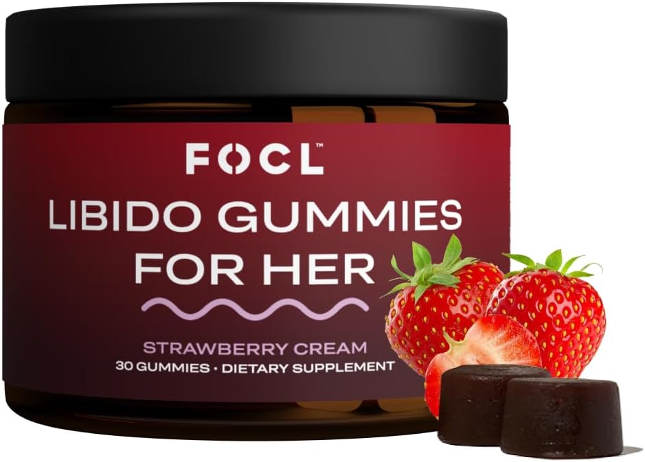 FOCL Male Libido Booster with Horny Goat Weed, Damiana, Tribulus Terrestris for Men - Supports Healthy Levels, Boost Stamina, Performance, Endurance, Male Enhancing Supplement Gummies - DragonVitality