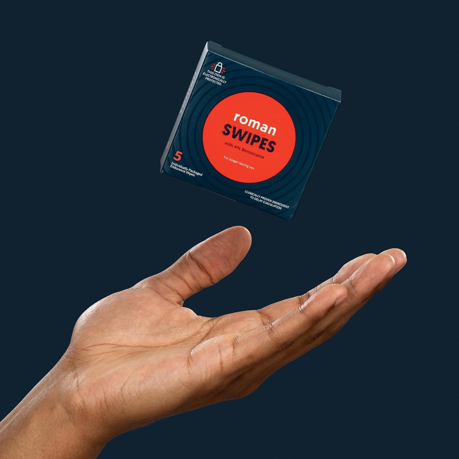 ROMAN Swipes | Fast-Acting, Convenient, Over-The-Counter Wipes Increase Stamina, Formulated with 4% Benzocaine, Features Discreet Packaging | 12-Pack - DragonVitality