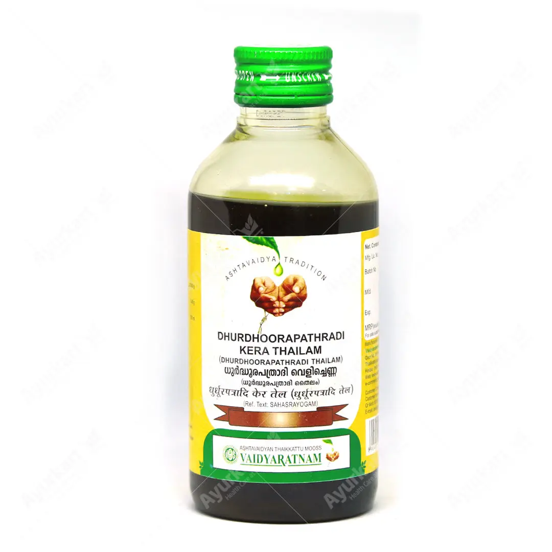 Dhurdhoorapathradi Kera Thailam - 200ML - Vaidyaratnam